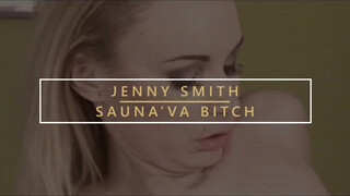 Jenny Smith a világos szőke hatalmas mellű milf lovagol a faszon